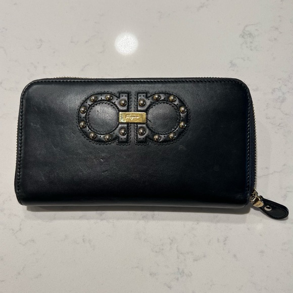 Ferragamo embellished double gianco leather wallet - Picture 3 of 6